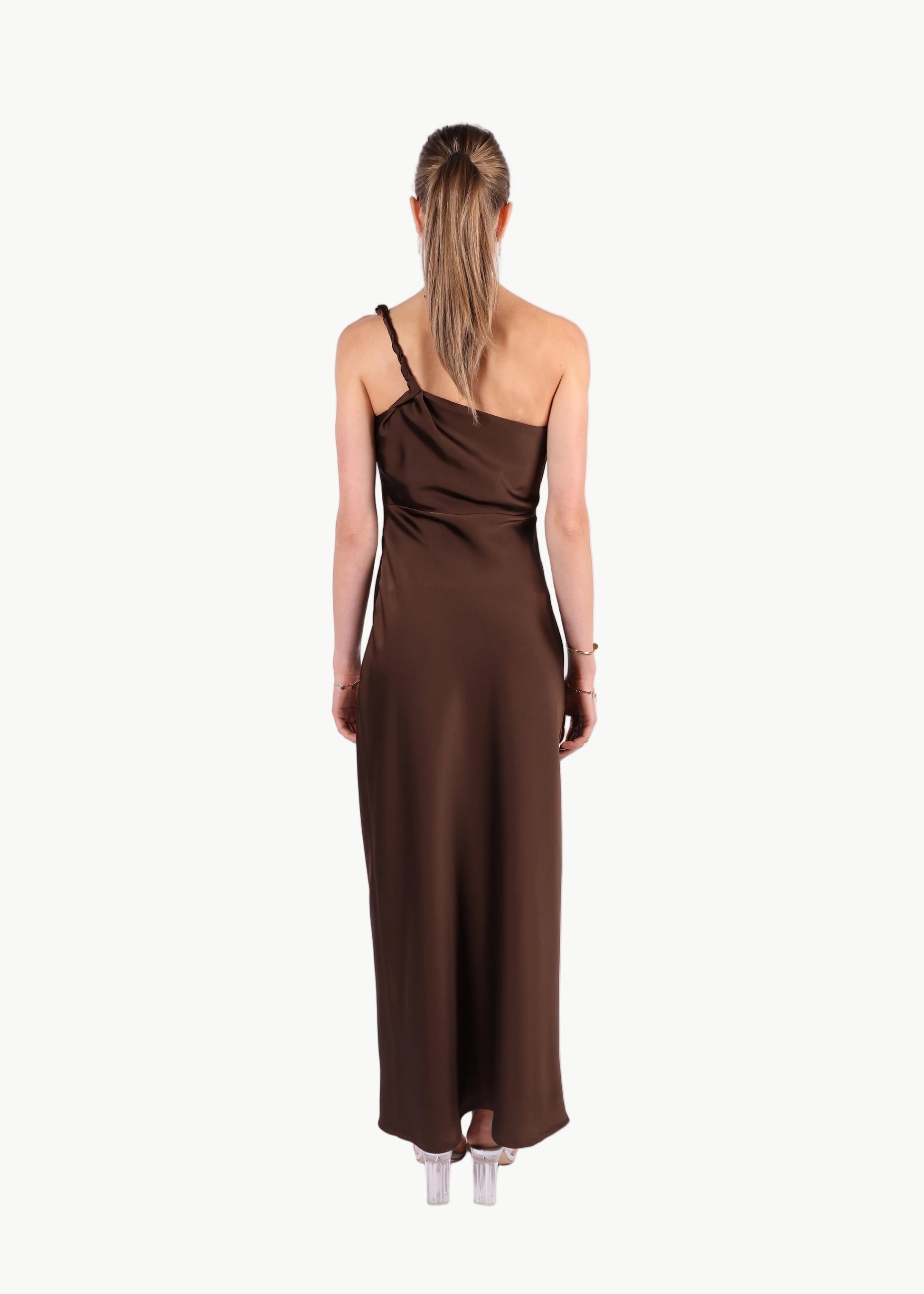 SELENE ONE-SHOULDER MIDI DRESS