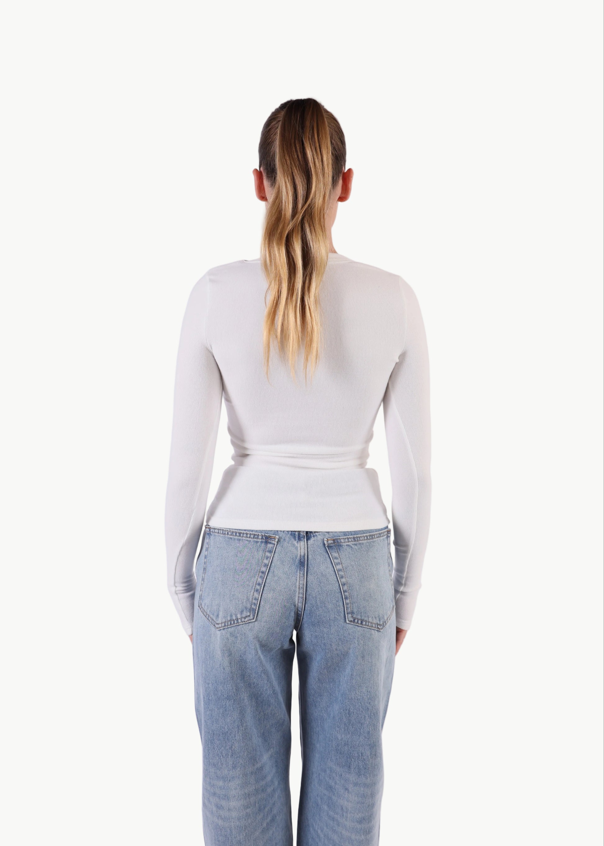 LUMI RIBBED LONG SLEEVE TOP La Libéré