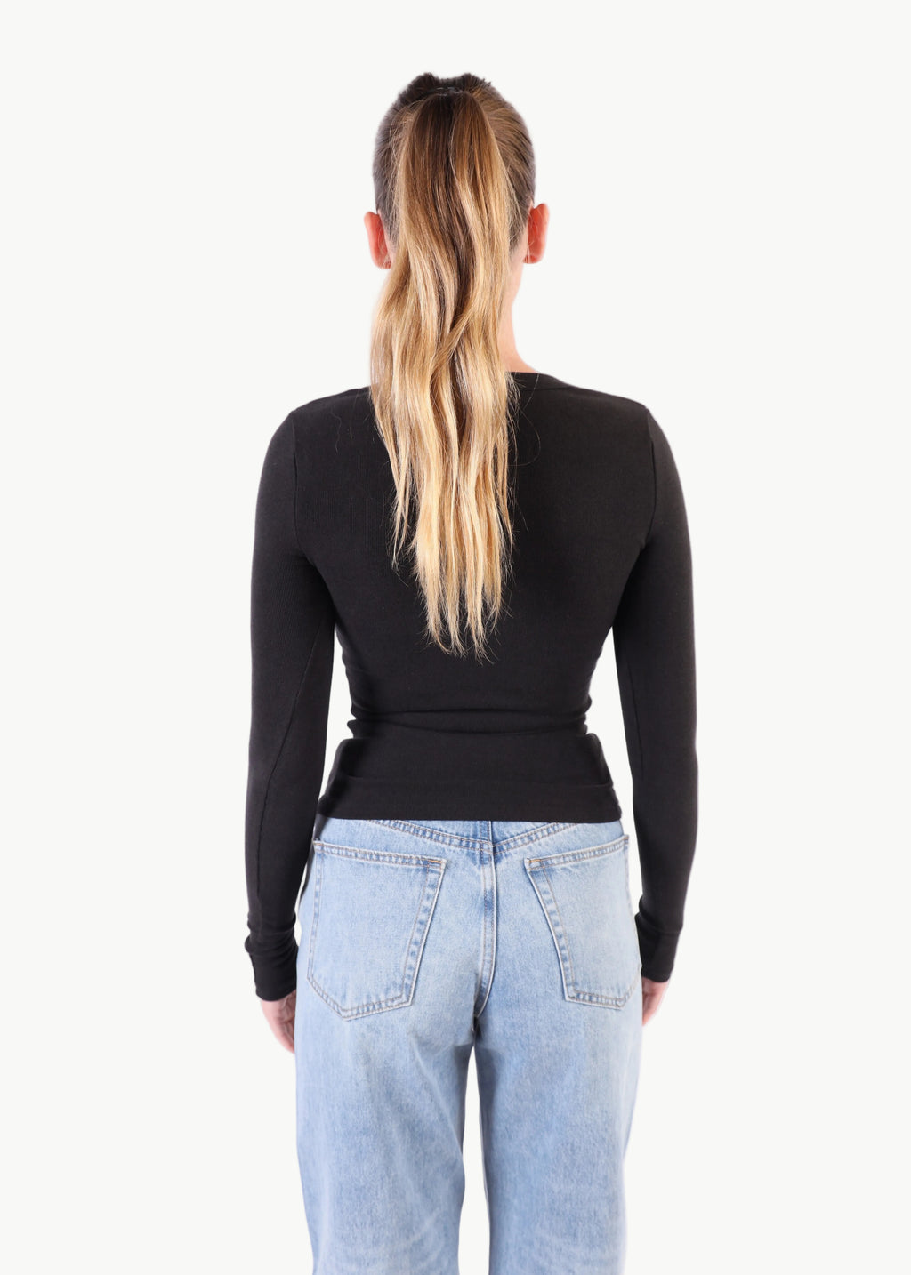 LUMI RIBBED LONG SLEEVE TOP La Libéré