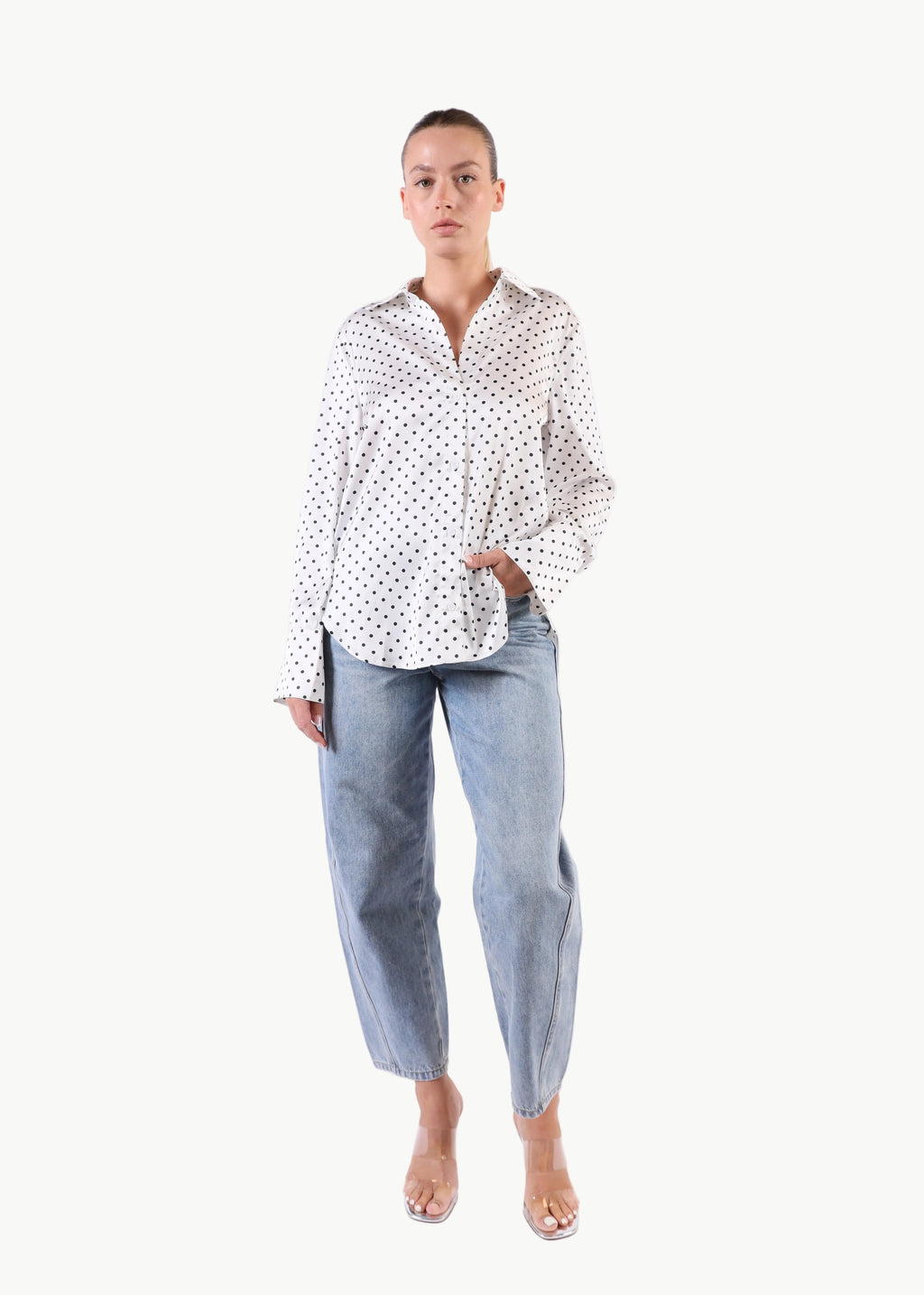 SATIN POLKA SHIRT La Libéré