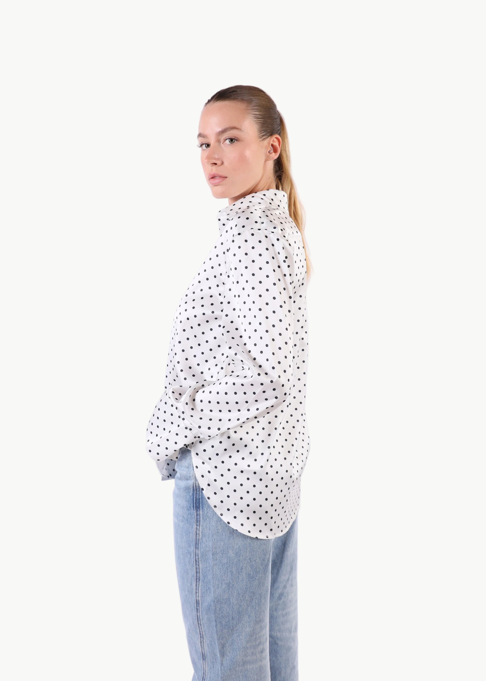 SATIN POLKA SHIRT La Libéré