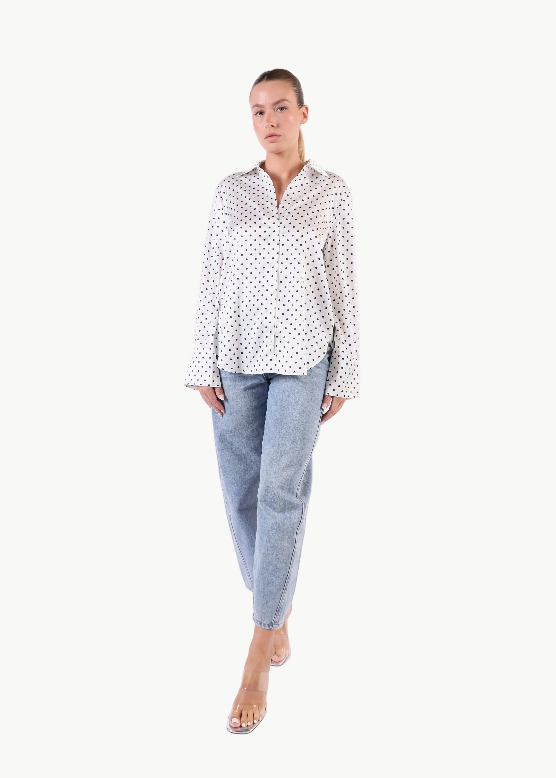 SATIN POLKA SHIRT La Libéré
