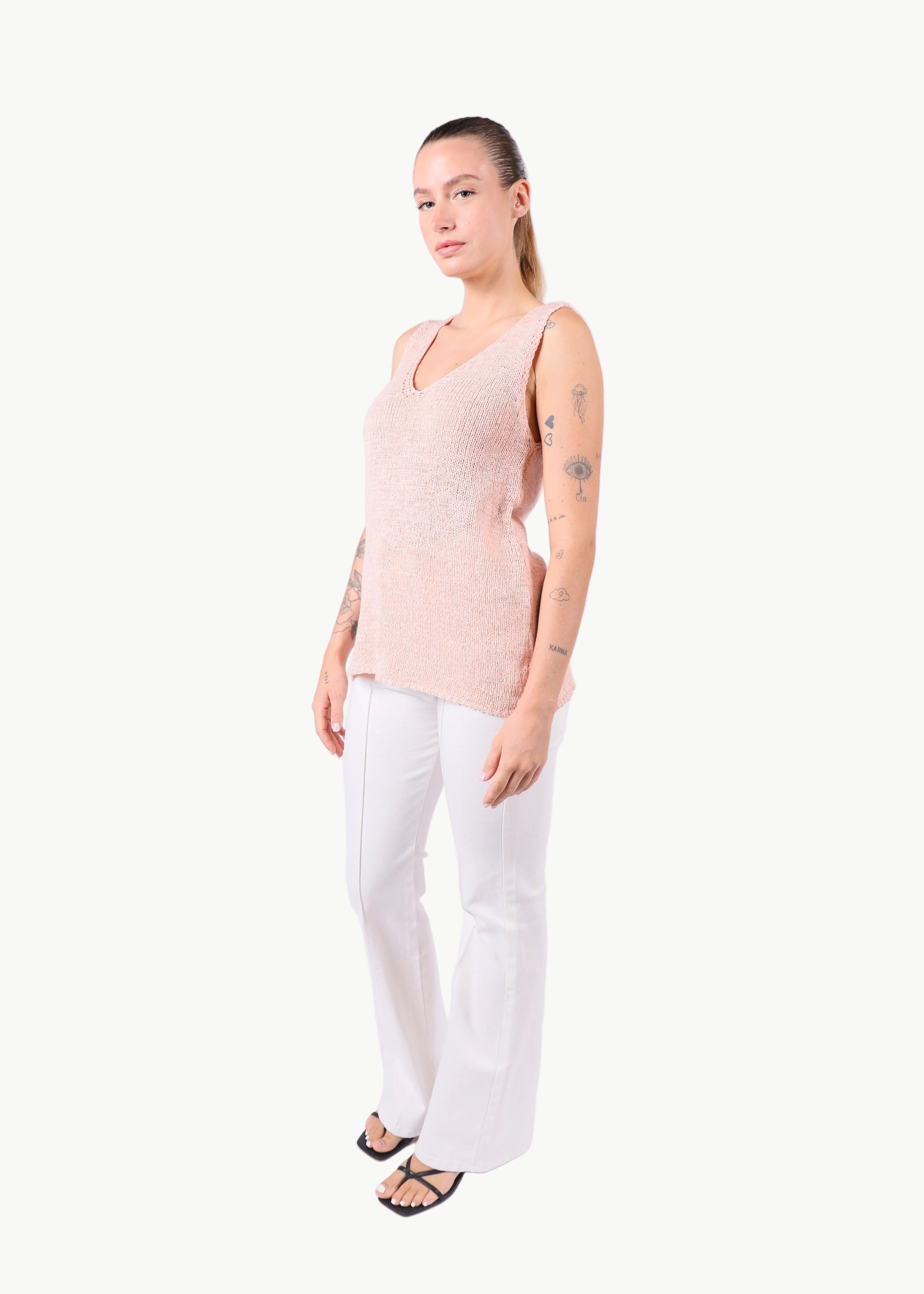 V NECK KNITTED VEST La Libéré
