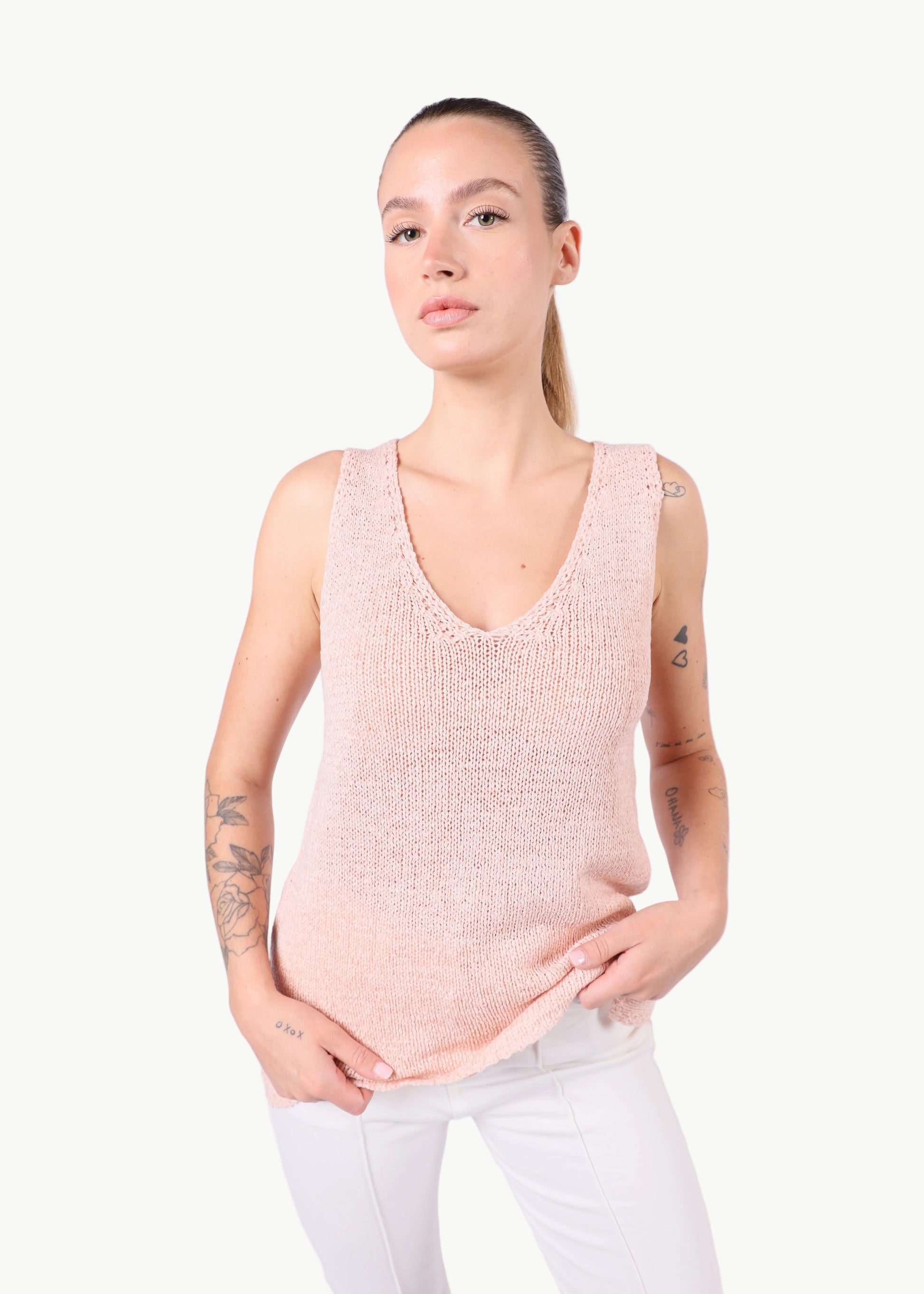V NECK KNITTED VEST La Libéré