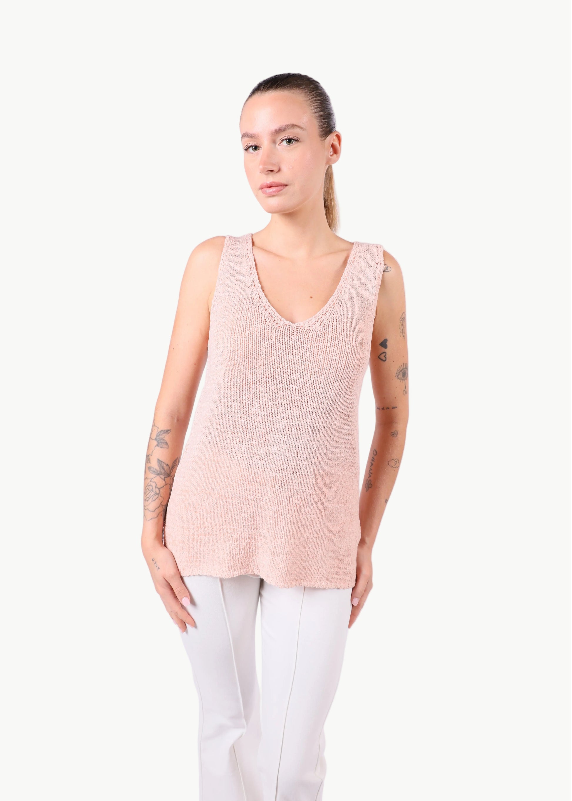 V NECK KNITTED VEST La Libéré