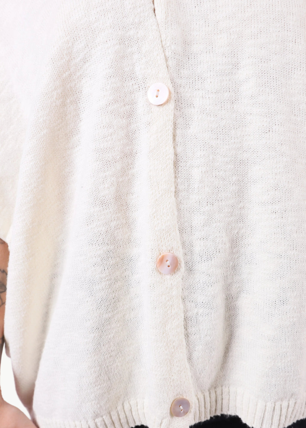 SHORT SLEEVE COTTON KNIT TOP La Libéré