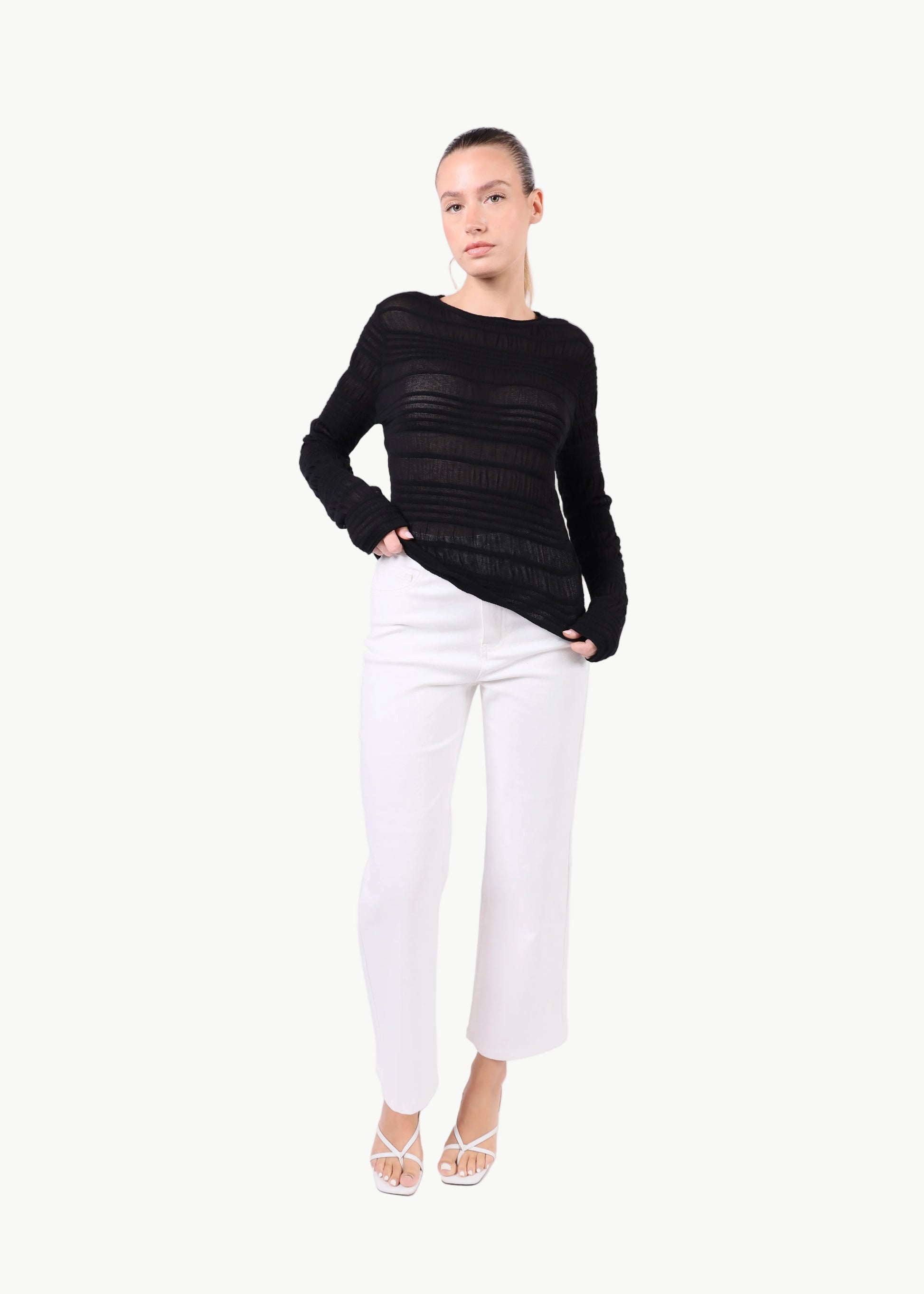 LUMI SHEER KNIT TOP La Libéré