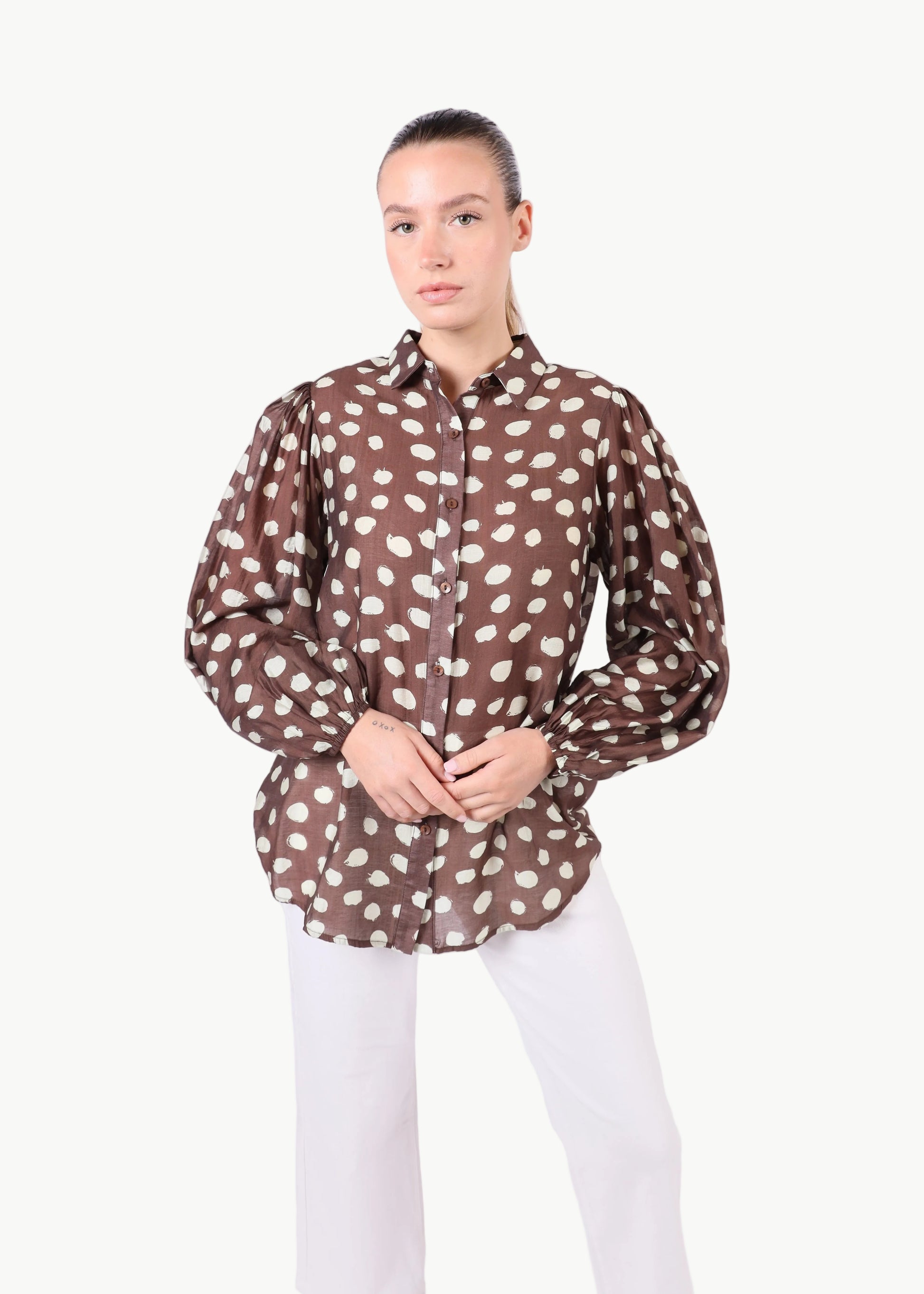 FLOREA BALLOON SLEEVE SHIRT (Copy) La Libéré