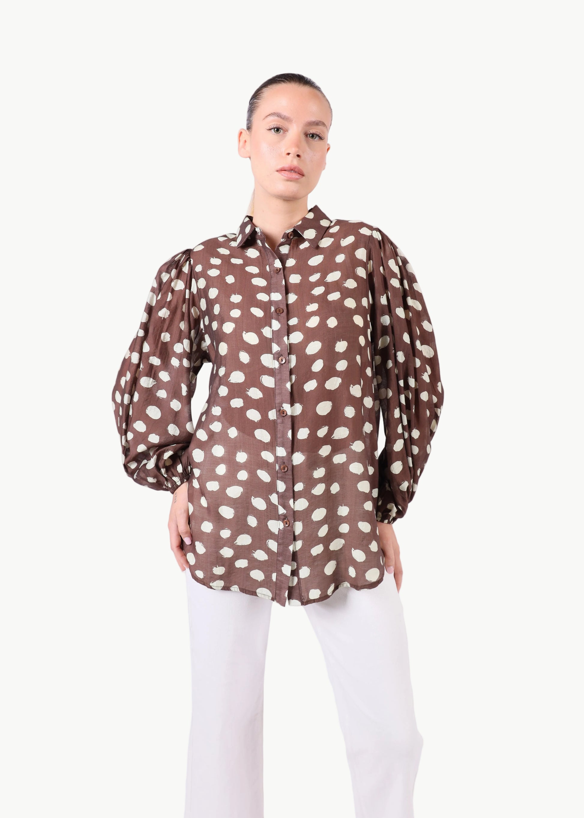 FLOREA BALLOON SLEEVE SHIRT (Copy) La Libéré