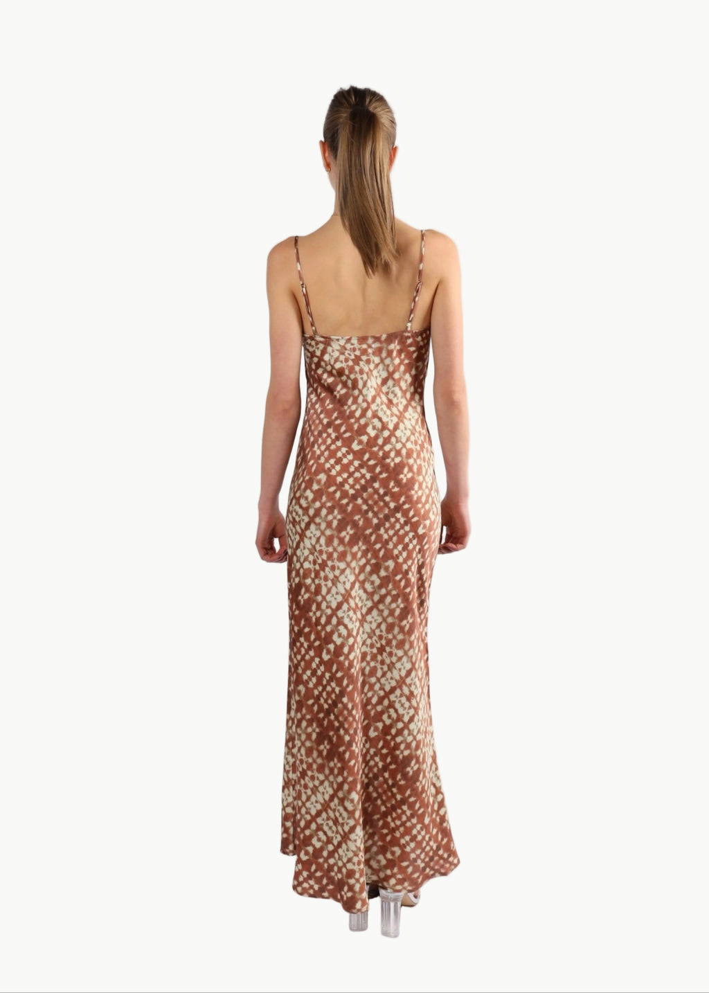 AURORA ABSTRACT SATIN MIDI DRESS My Store