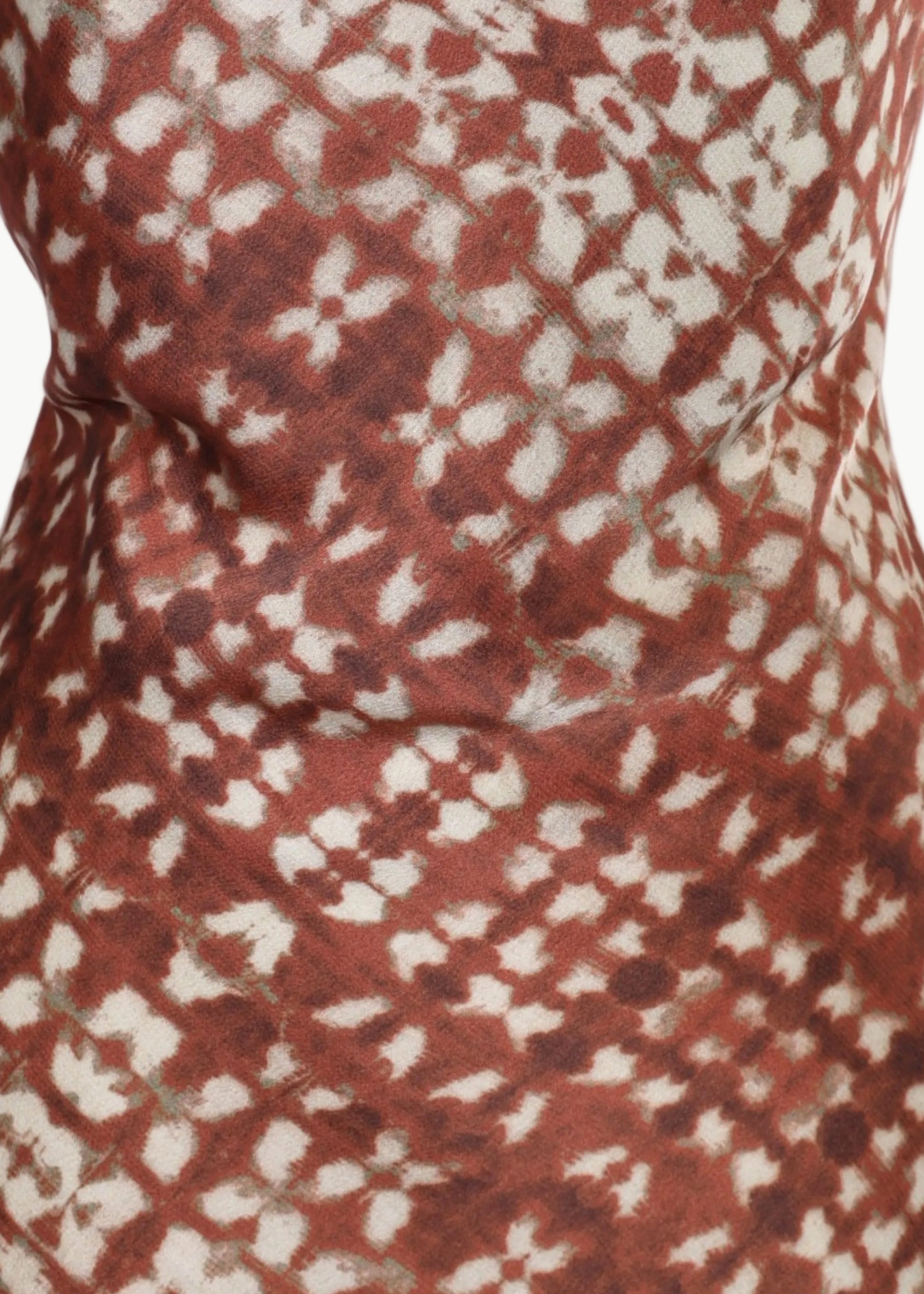 AURORA ABSTRACT SATIN MIDI DRESS