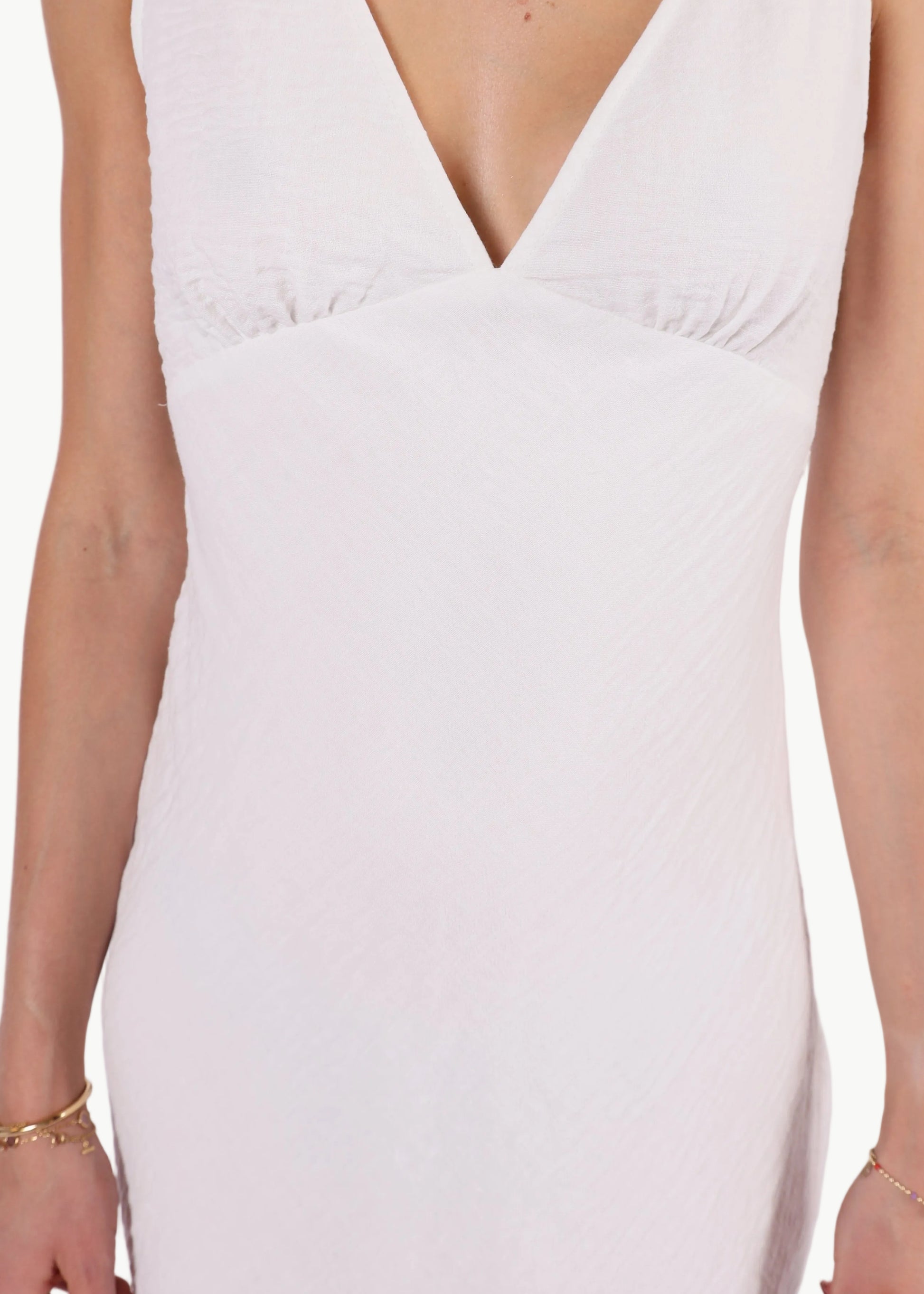 AVELINE LINEN MIDI DRESS