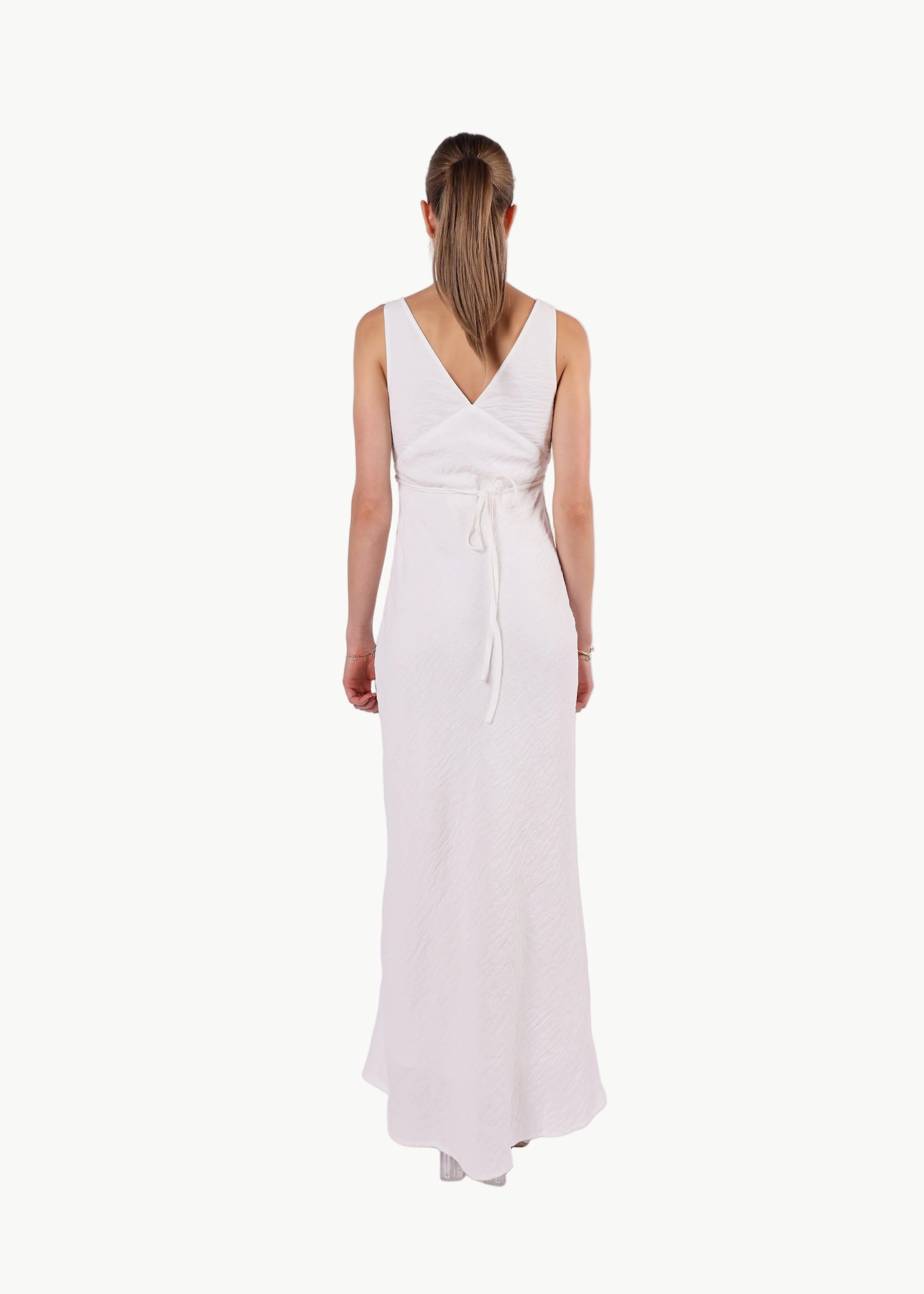 AVELINE LINEN MIDI DRESS