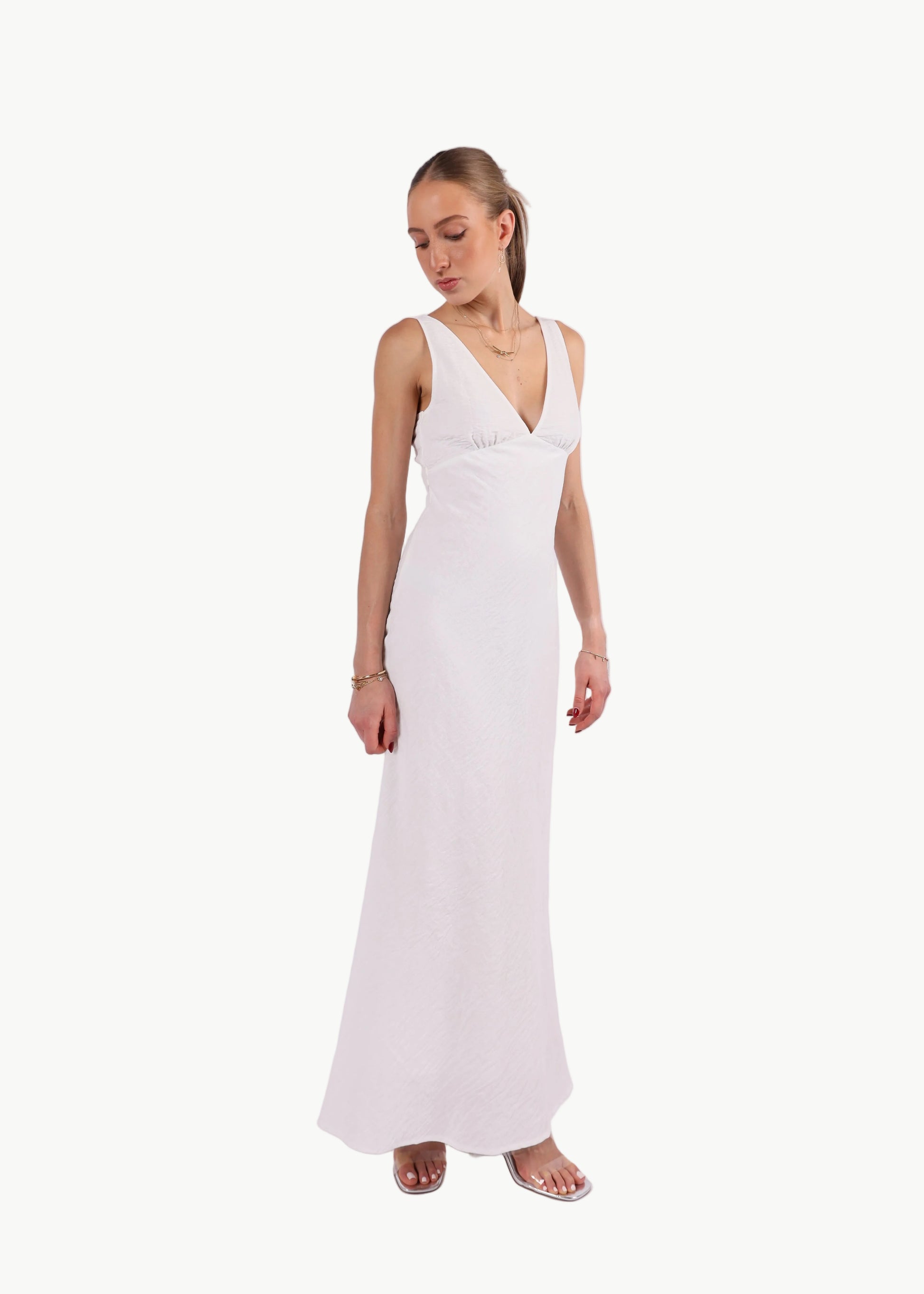 AVELINE LINEN MIDI DRESS