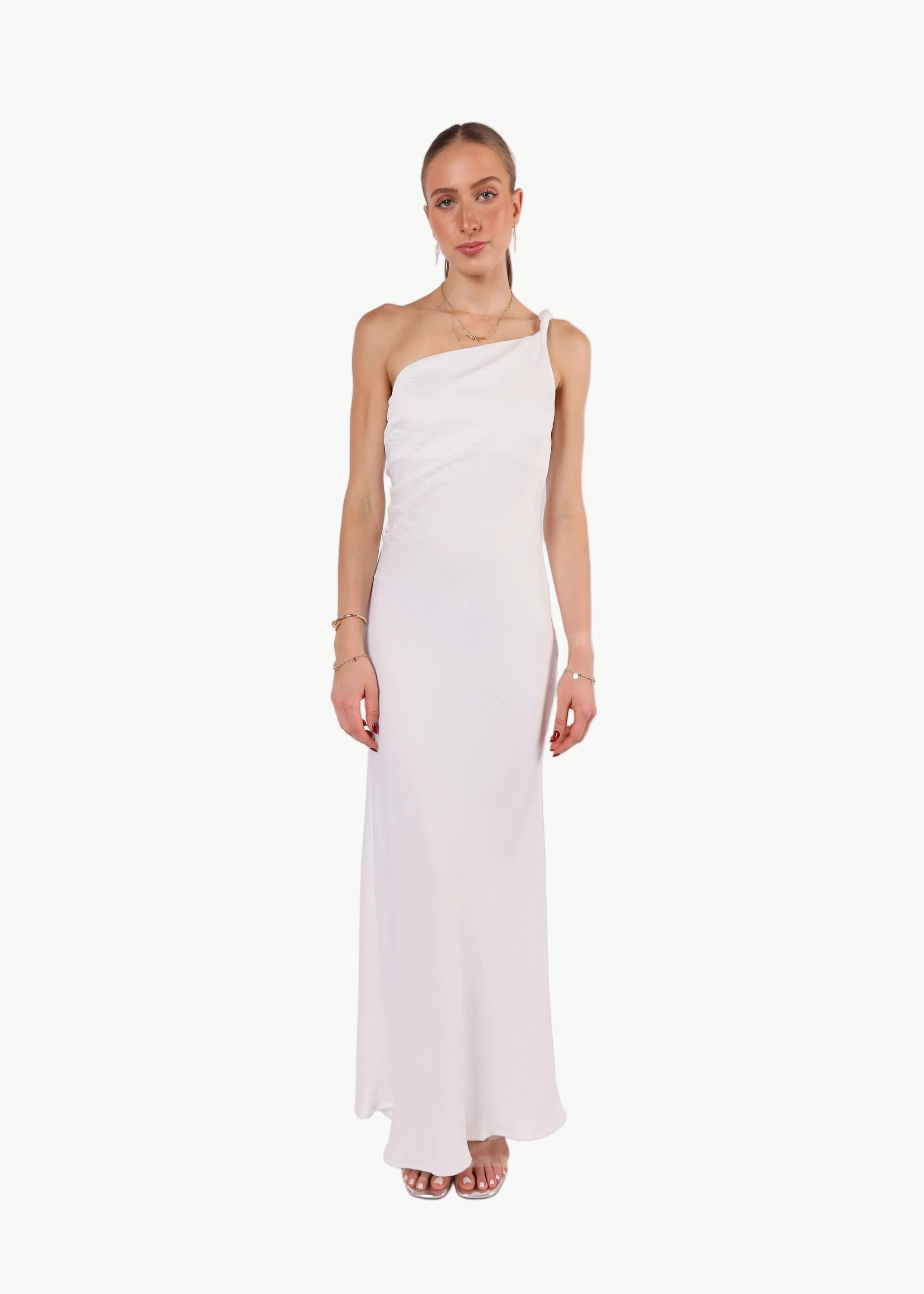 SELENE ONE-SHOULDER MIDI DRESS