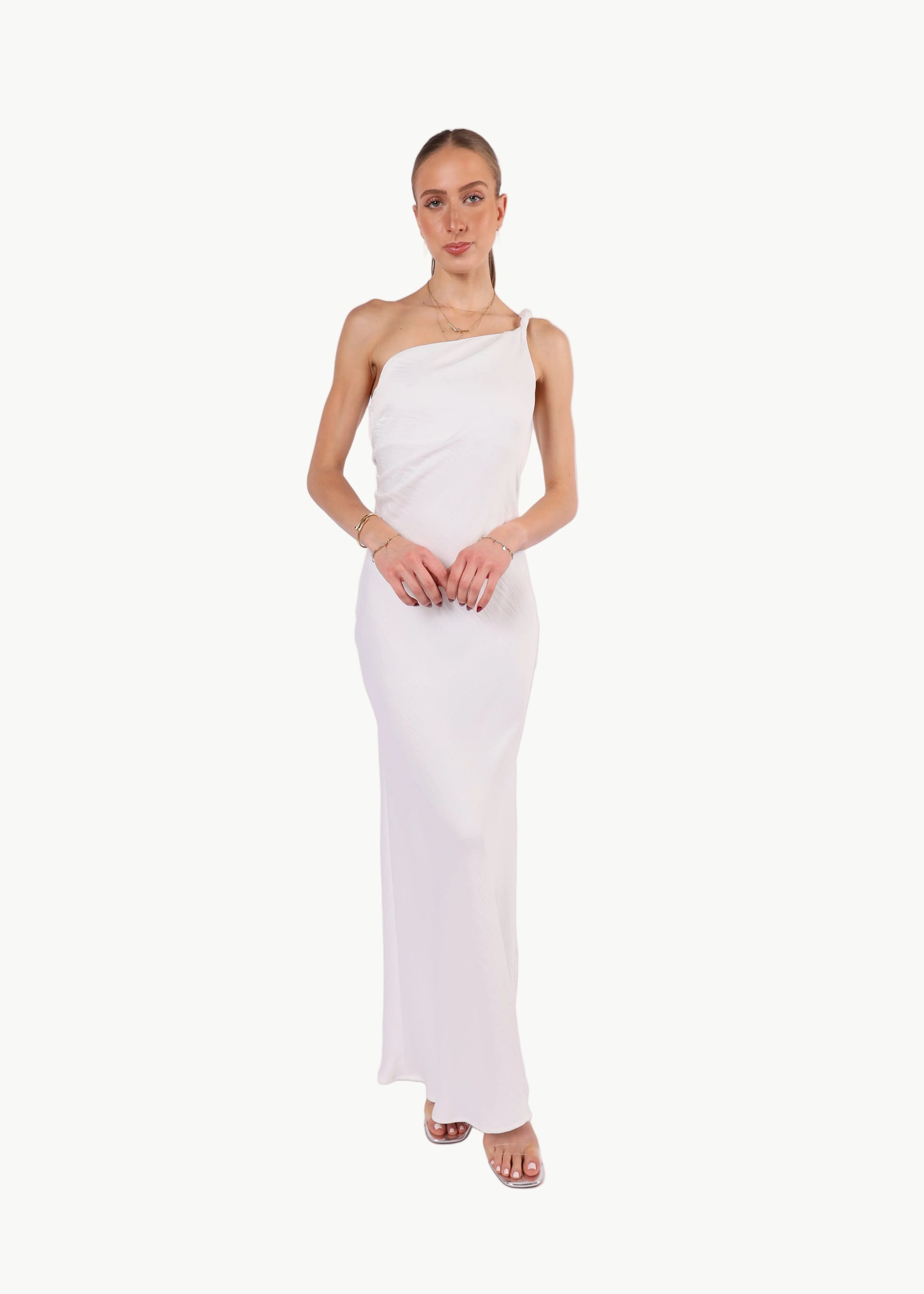 SELENE ONE-SHOULDER MIDI DRESS