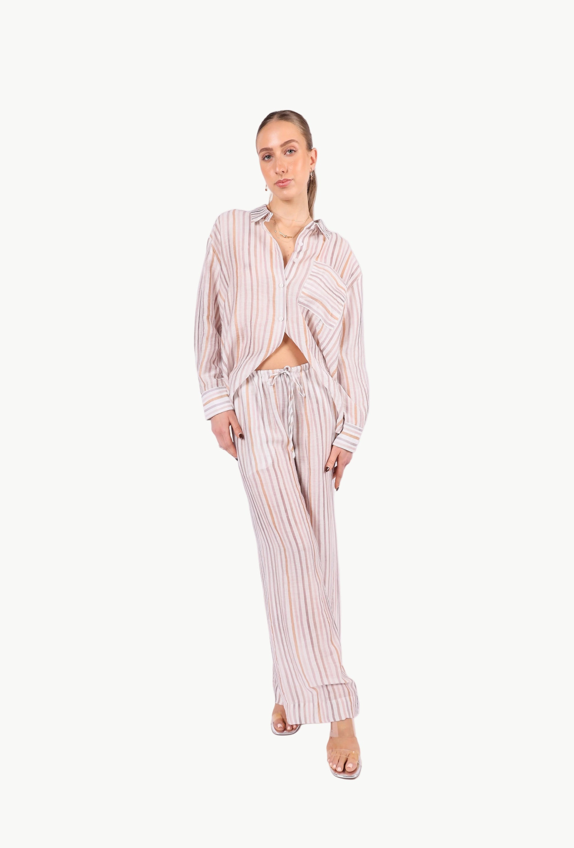 CELIA PULL-STRING STRIPE PANTS La Libéré