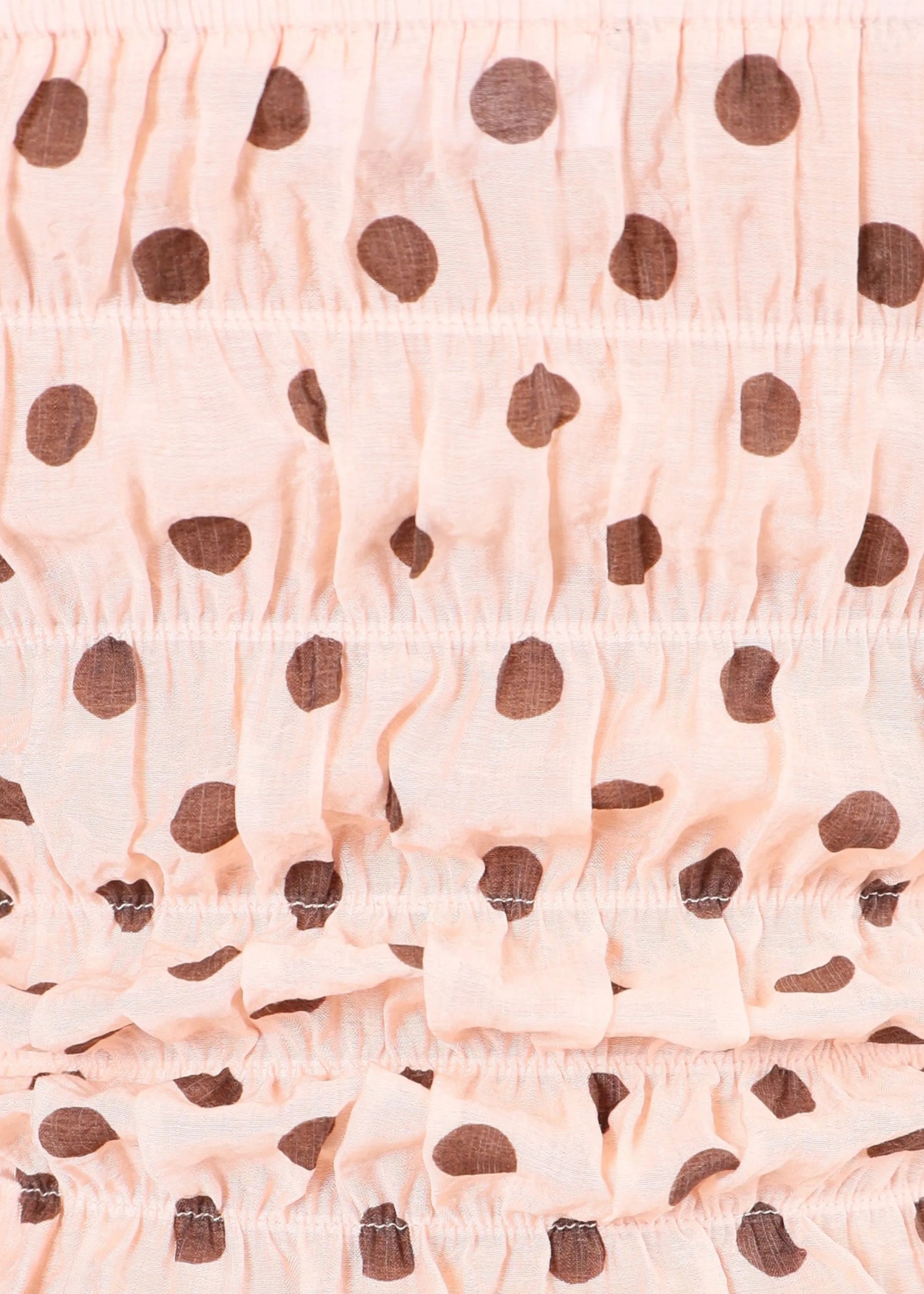 NOA POLKA DOT SHIRRED FRILL TOP My Store