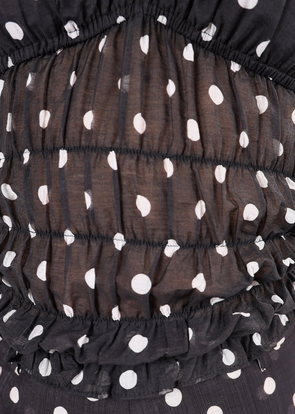 NOA POLKA DOT SHIRRED FRILL TOP My Store