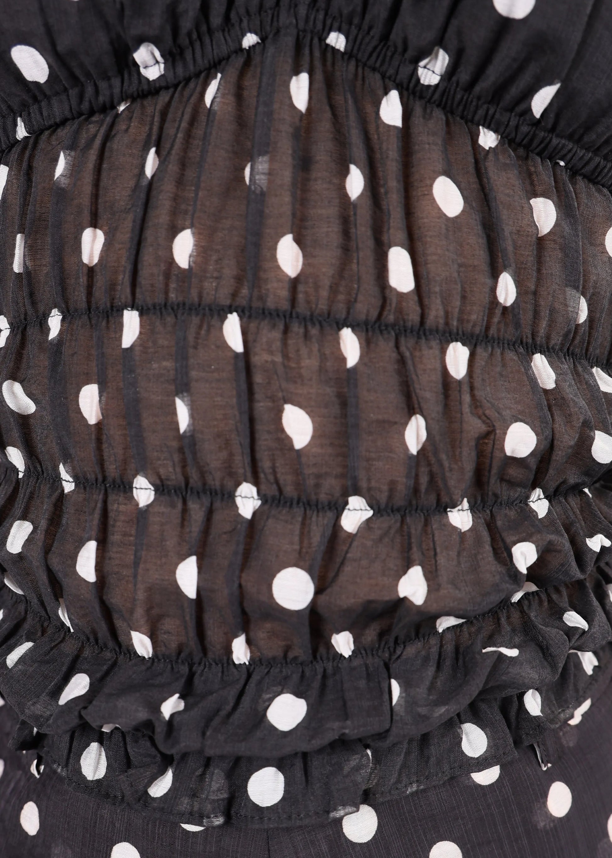 NOA POLKA DOT SHIRRED FRILL TOP My Store