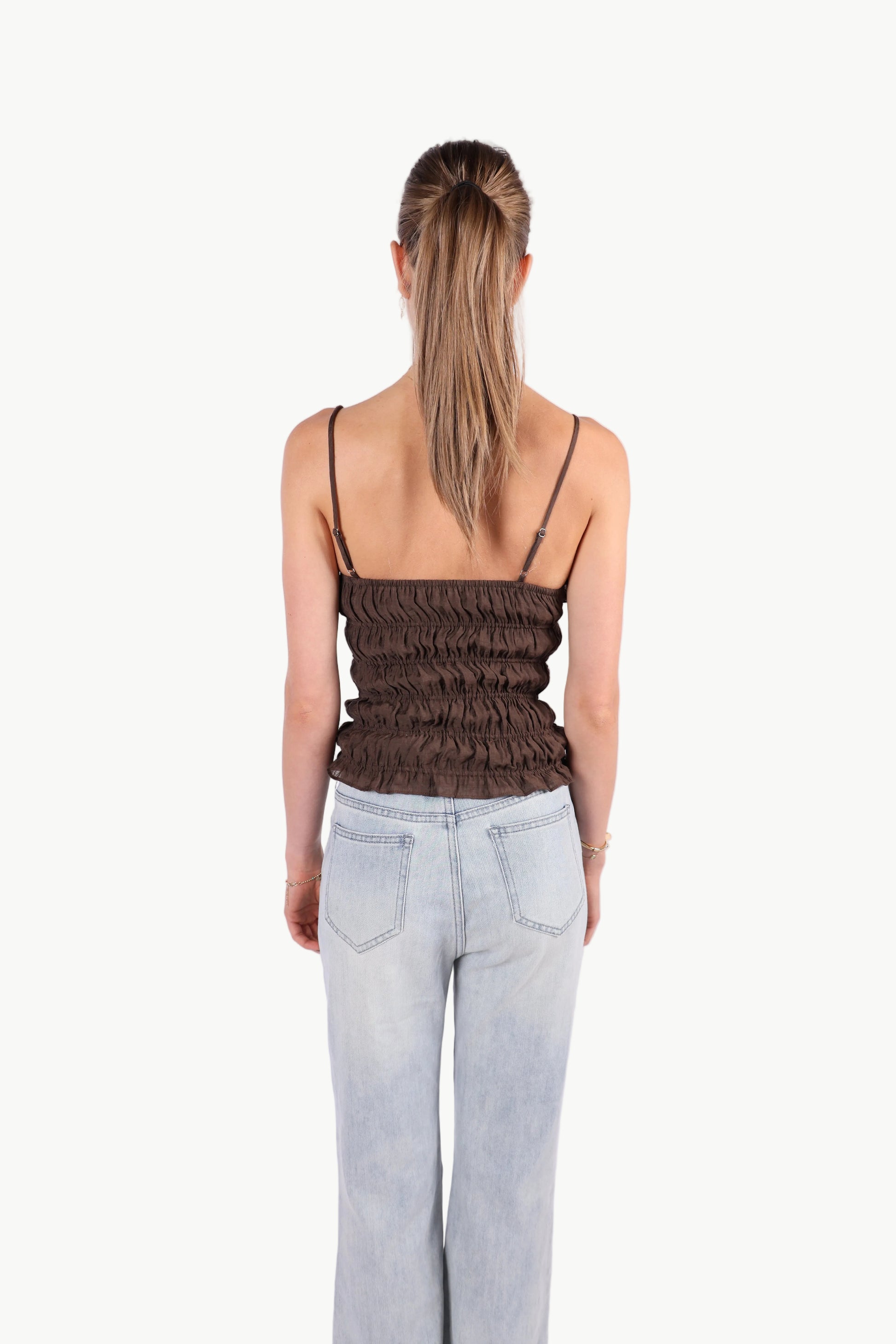 NOA SHIRRED FRILL TOP My Store