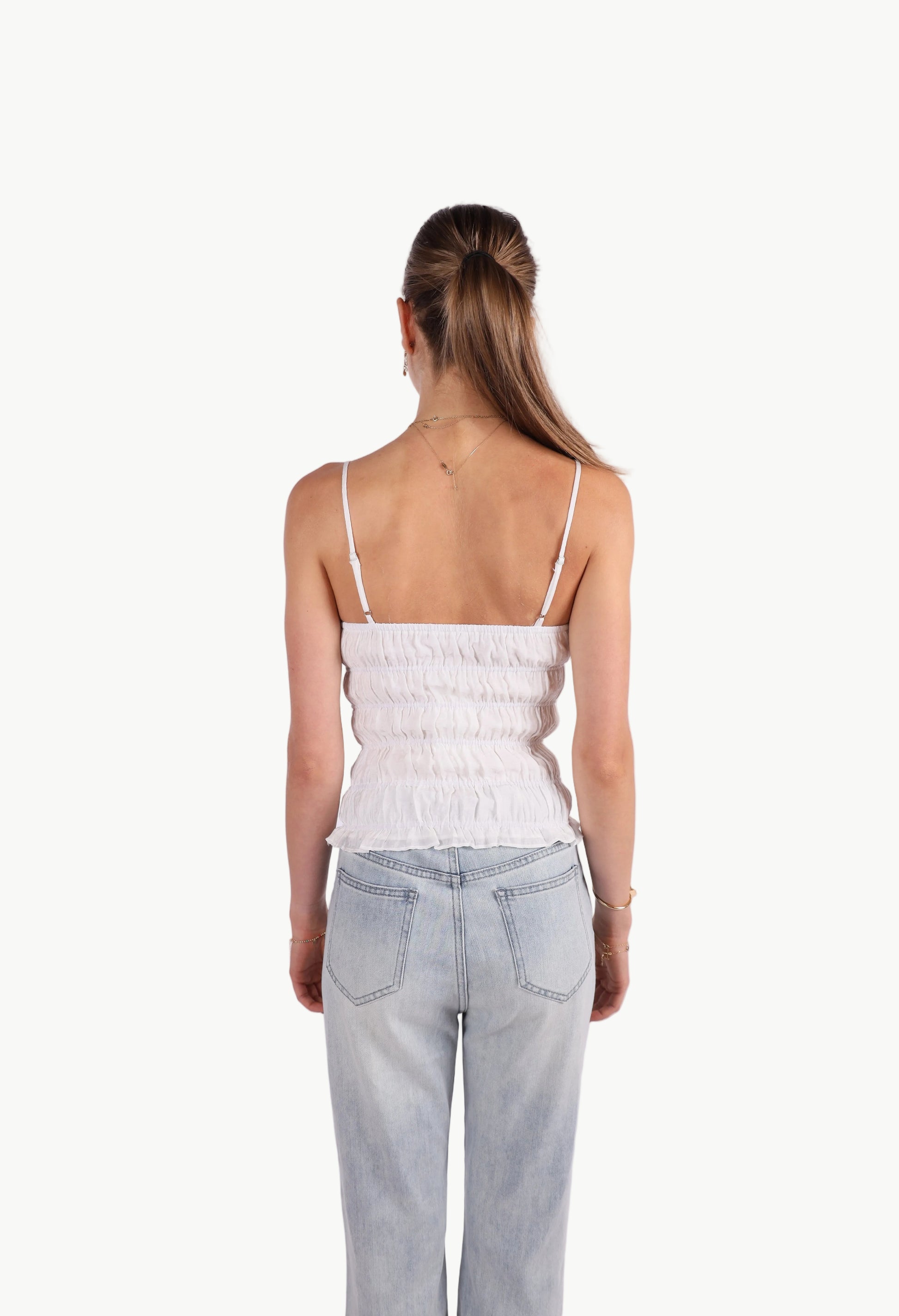 NOA SHIRRED FRILL TOP My Store