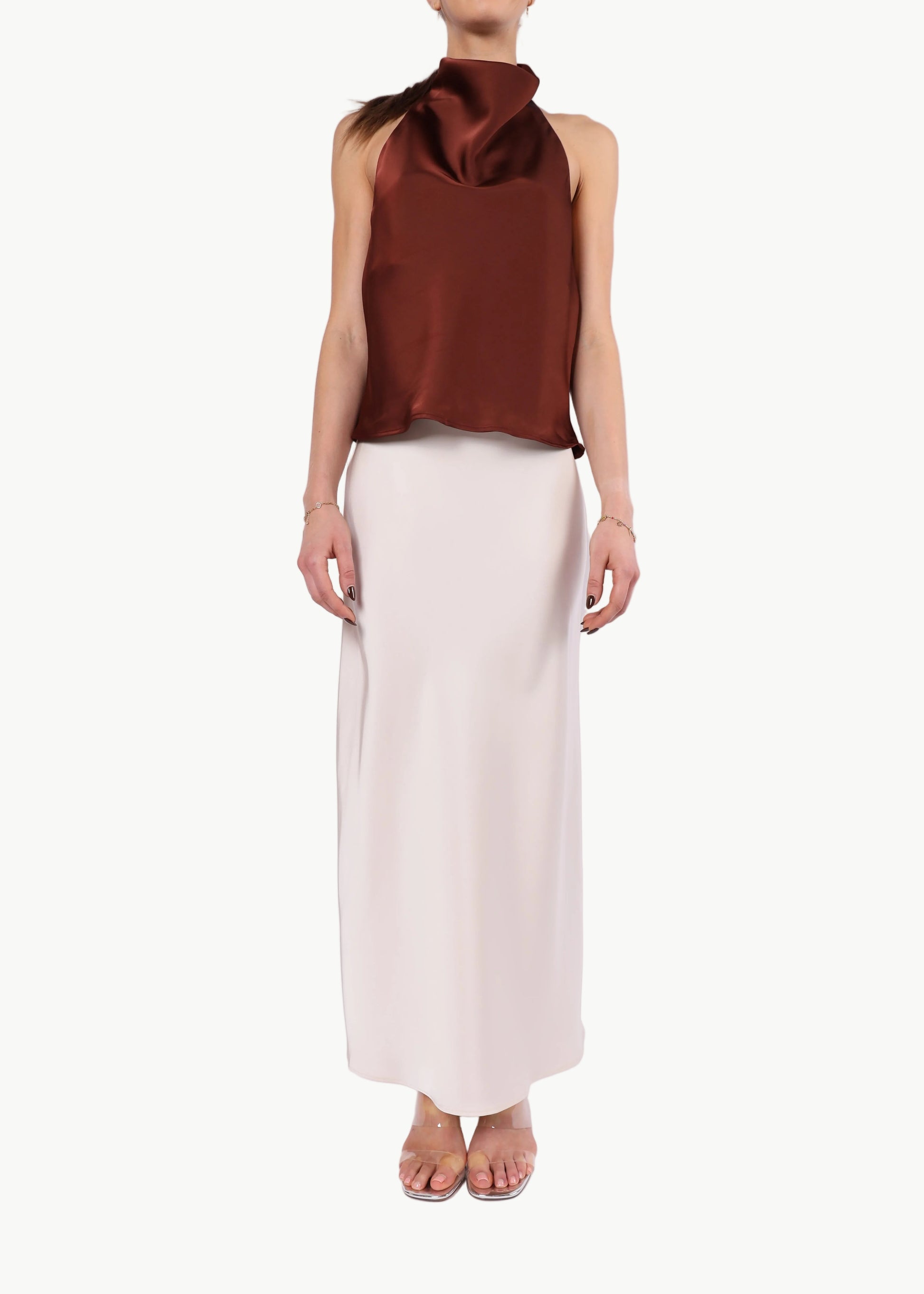 SATIN ALLURE MIDI SKIRT La Libéré