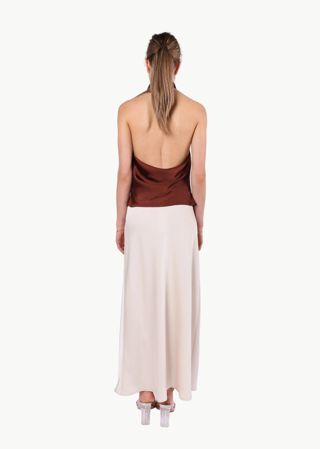 SATIN ALLURE MIDI SKIRT La Libéré