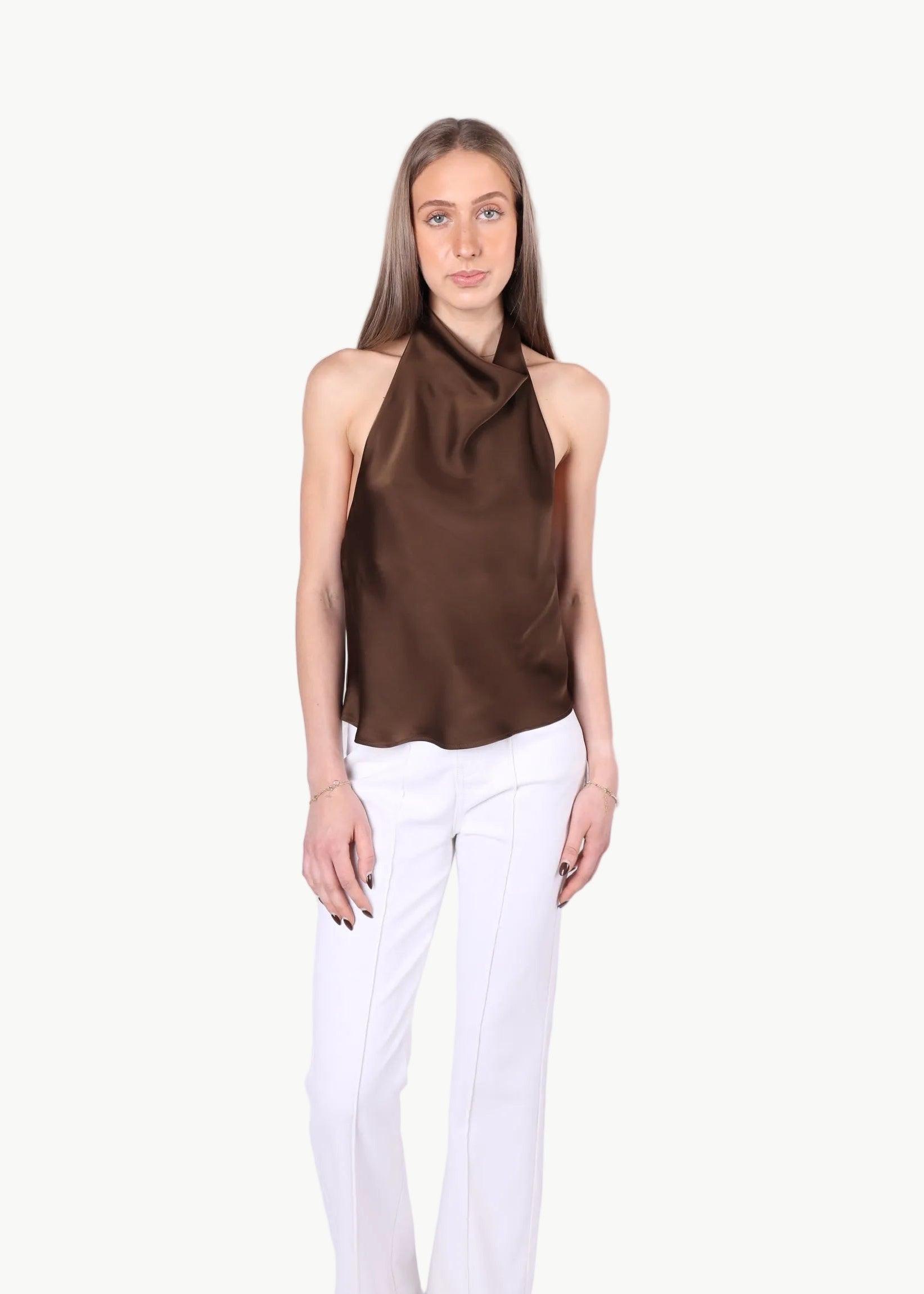 SATIN COWL NECK TOP (Copy) My Store