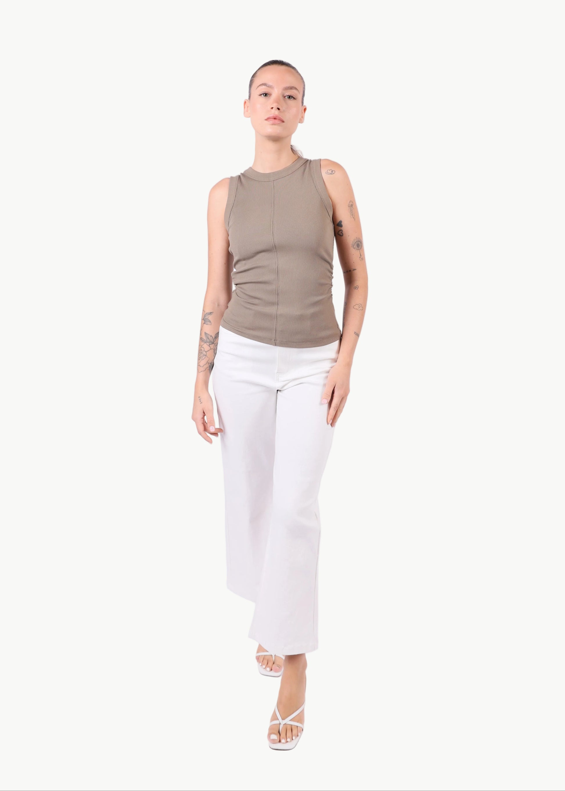 MIRELLE RUCHED RIBBED VEST (Copy) La Libéré
