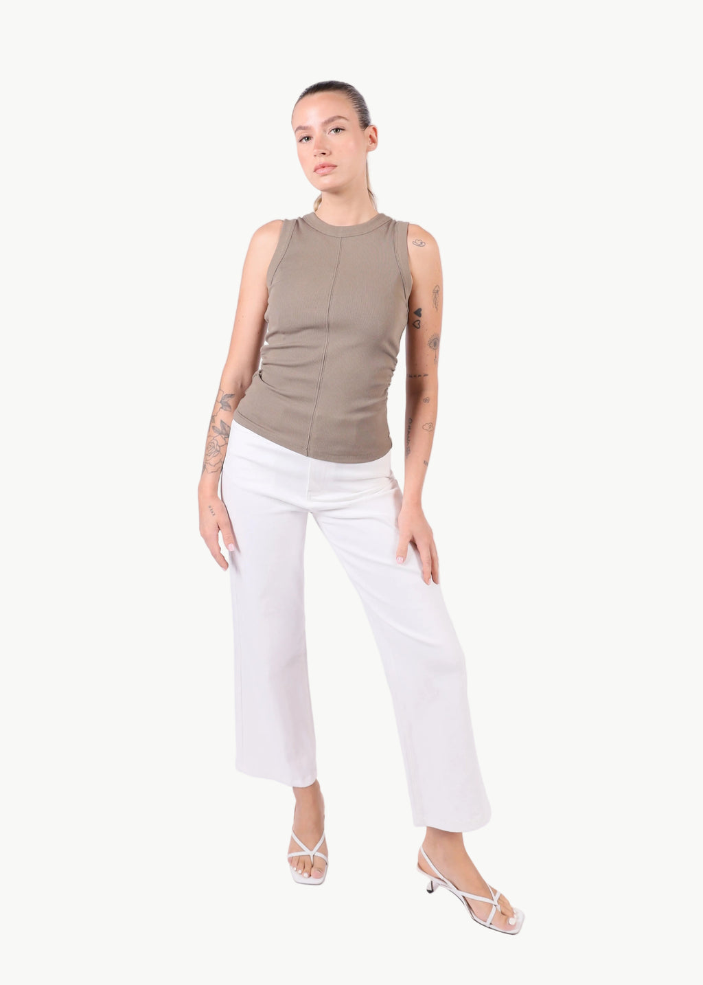 MIRELLE RUCHED RIBBED VEST (Copy) La Libéré