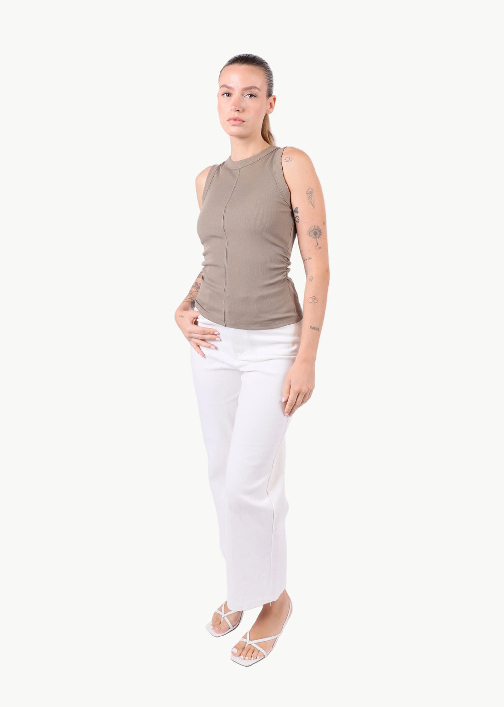 MIRELLE RUCHED RIBBED VEST (Copy) La Libéré