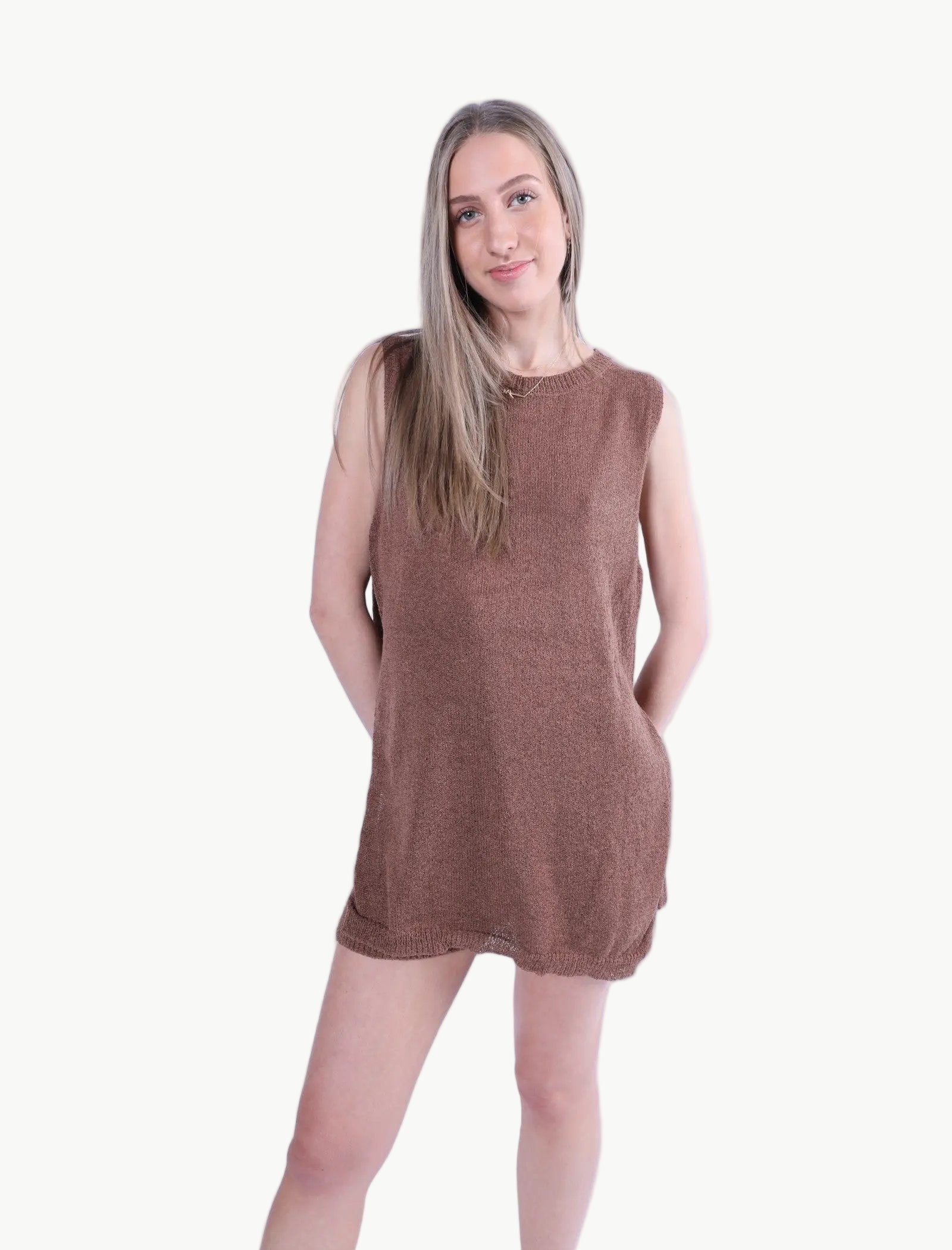 Knit Vest Top Shorts Set My Store