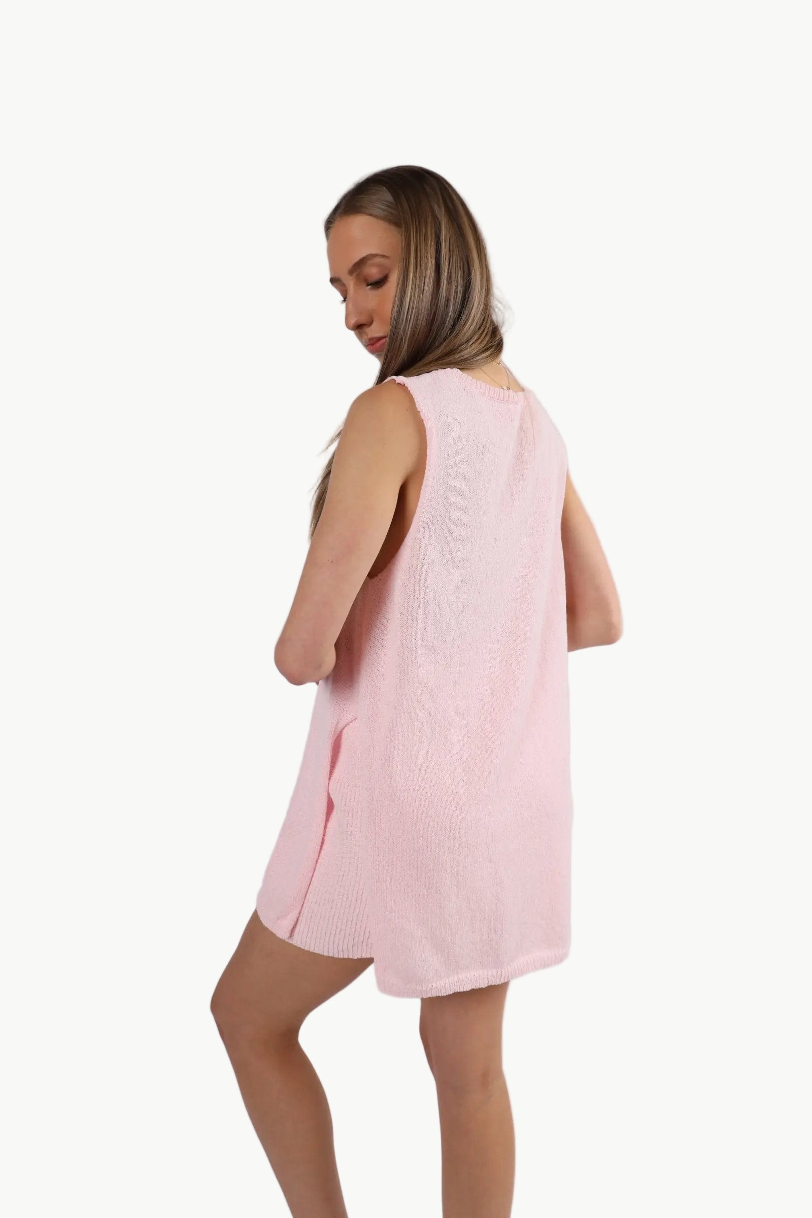 Knit Vest Top Shorts Set My Store