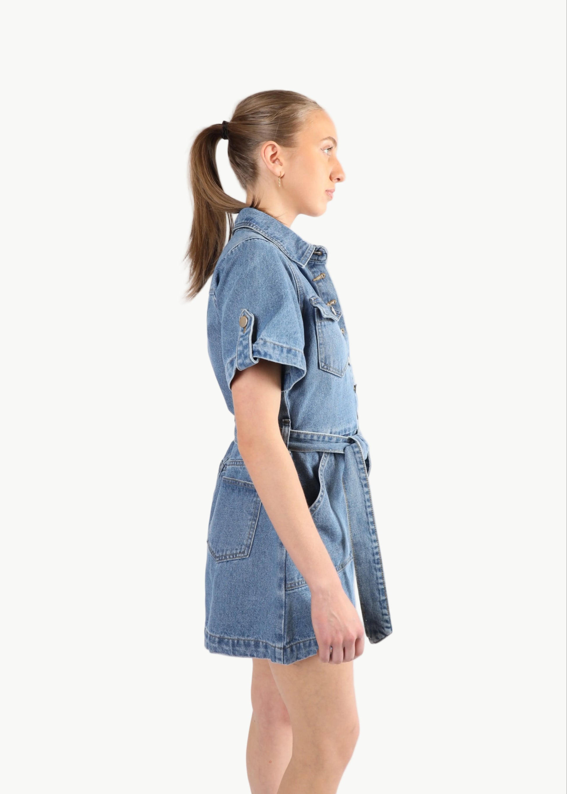 ODETTE DENIM PLAYSUIT