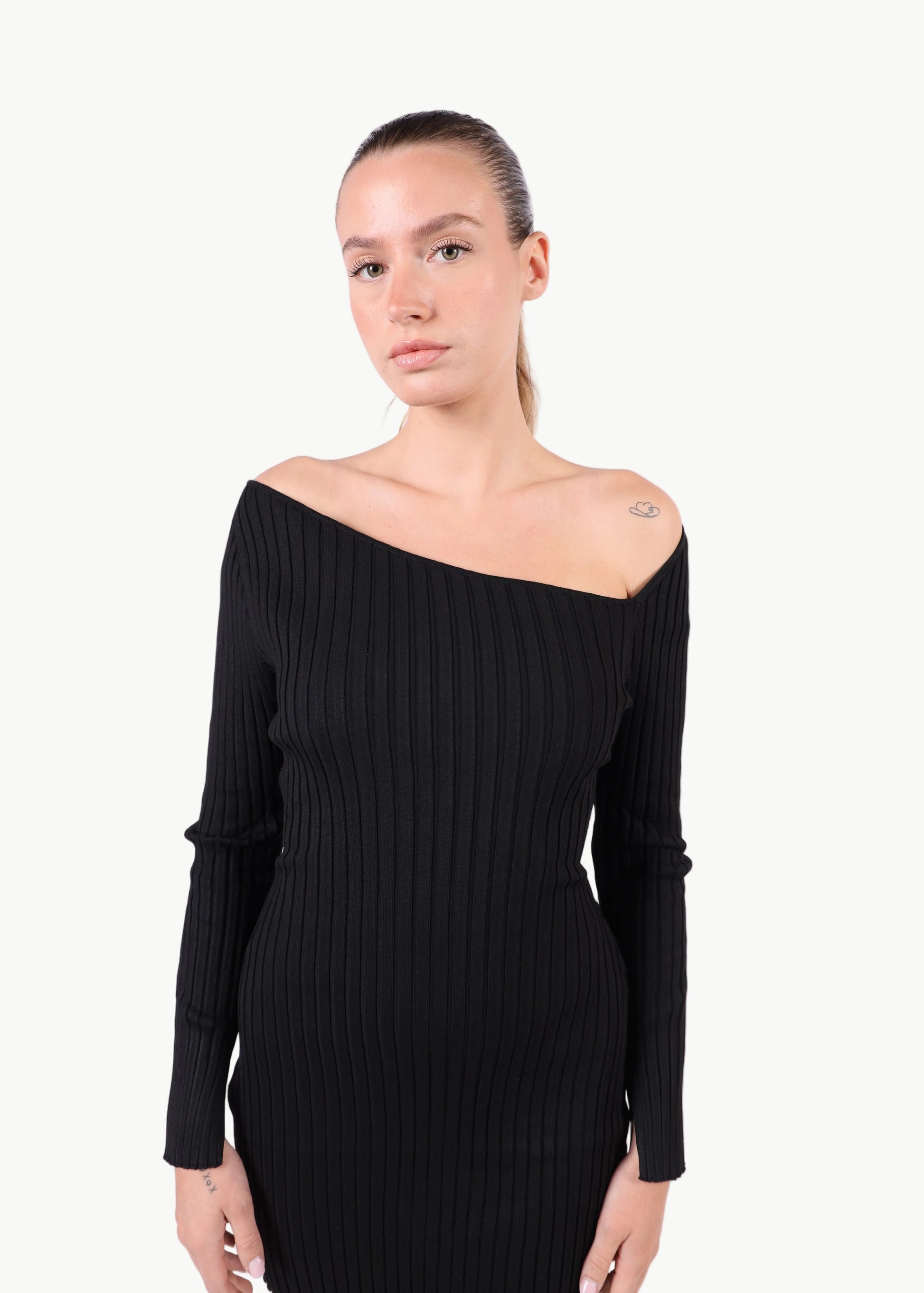 VANYA ASYMMETRICAL KNIT DRESS My Store